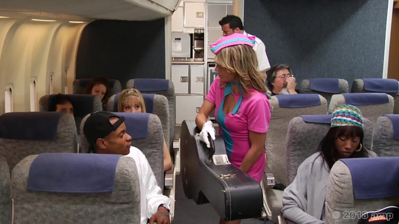Adventures In Pornland: No avión - azafatas - S7 - Shyla Stylez, Randy Spears