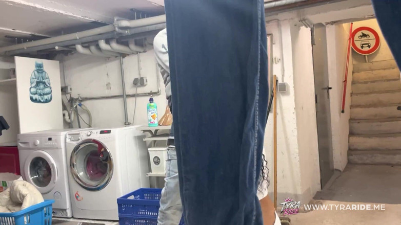 TYRARIDE: Tattooed MILF Secretly Used by Two Men in Cellar