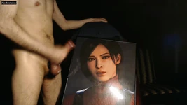 Cum Tribute for Ada Wong (karakter game dari resident evil 4 remake) crot banyak banget