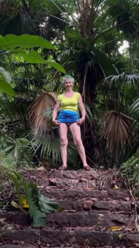 Walking up Old Stairs in the Hawaiian Rainforest