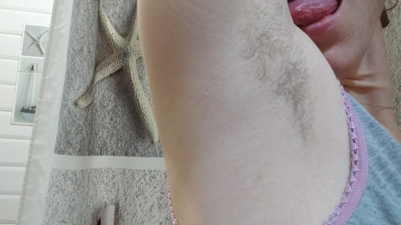 Risky Hairy Couple: Ich lecke meine haarigen achselhöhlen
