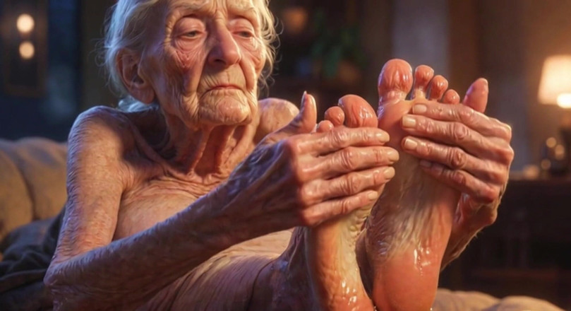 Anime Hentai: Beautiful Big Wrinkled Feet Oiled up - Oil Dripping From Toes...
