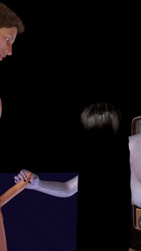 Sadako elle muamele (yüzük - cadılar bayramı animasyonu)