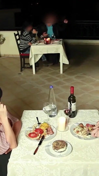 Public Extreme! Hot Licking and Fucking Orgy in a Restaurant