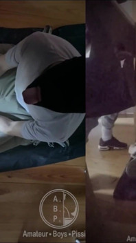 Amateur Boy Ordered to Get on His Knees, Blindfolded, and Pissed in His Mouth Through a Gloryhole