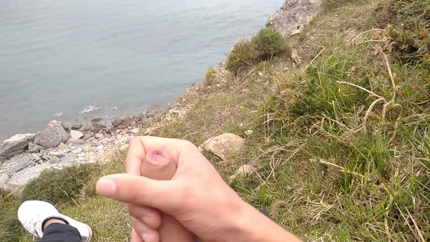 Big Beautiful Big Fat Cock Gets Handjob on the Beach with Gorgeous Sea Views (Elvissc)