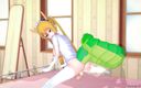 HentaiF3tish: La soubrette dragon de Mlle Kobayashi : Tohru prend une énorme éjac