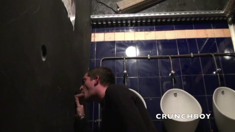 Raw French Bad boys: Slut sucked cock in glory holes in toilets