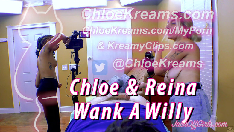 ChloeKreams: 운 좋은 자지 위트 Reina Rain의 정액을 거부하는 핸잡을 손 전체에 물이 맡을 때까지! 핸잡 기술을 다룰 수 없었어!