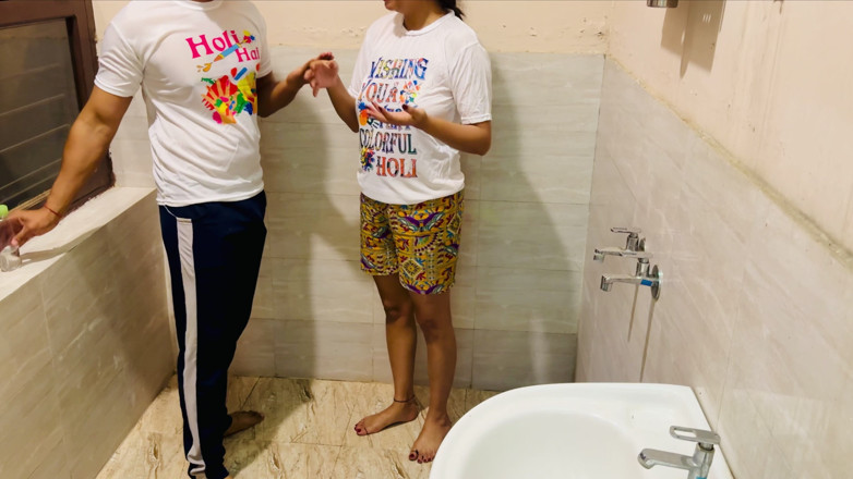 Hornycouple149: Caldo indiano desi coppia holi speciale romanticismo