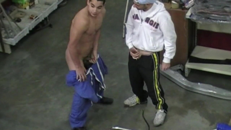 STRAIGHTS BOYS COERCED TO FUCK GAY: Fucked by Latino straight worker in garage