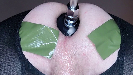 analove3: Stroj a dildo zelená páska