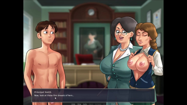 LewdArcade: 夏日传奇校长史密斯和安妮动画合集 [第2部分] 裸体性爱游戏 [18+]