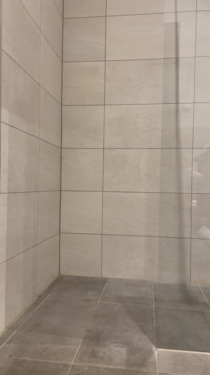 PervyLara: Rubberdoll black transparent Latex Catsuit in Bathroom