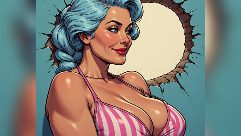 AI Porn: Des bombasses à gros nichons en maillot de bain, art