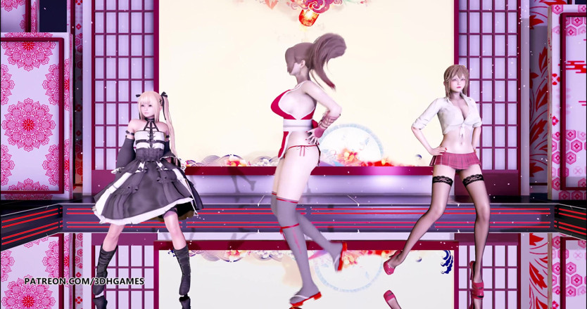 3D-Hentai Games: Striptýz DOA Mai Shiranui Marie Rose Misaki