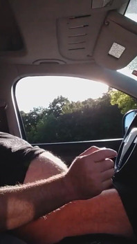 Jerking off in the Car