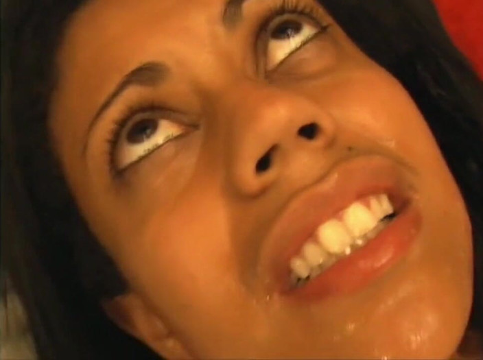 Genuine XXX: Ebony beauty tit busting rough oral gagging spanking hard fuck...
