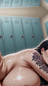 Gangbang ai porn di bilik loker