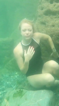 Erotic Underwater Swimsuit Strip: Tease to Nude in Sea