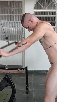White Shaved Training Naked