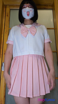 Sissy Kanisa's Przymierzalnia: Try na Pink Seifuku (japoński Sailor College Uniform)