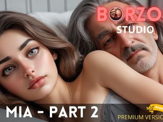 Borzoa: Mia and Papi - 2 - 한 침대에서 늙은 파피와 시간을 보낼 때 젖은 보지를 가진 처녀 십대 의붓딸