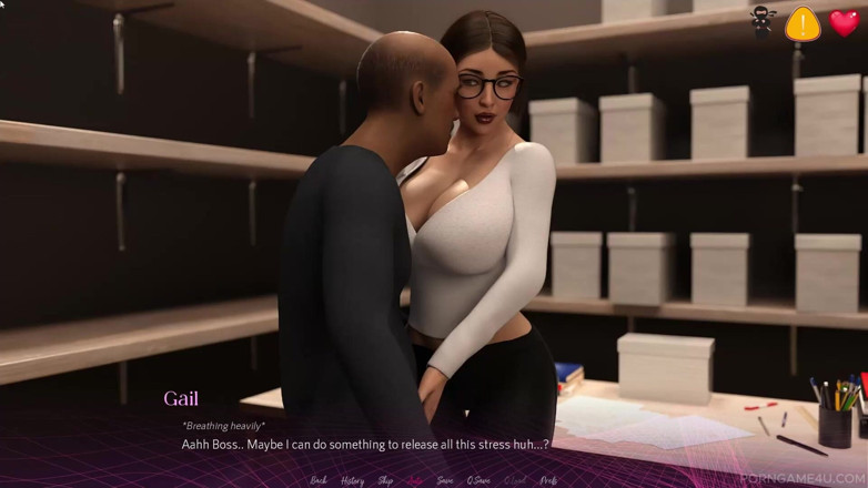 Porn game 4 u: Corruzione dall'ufficio: la segretaria tettona Gail si guadagna la sua...