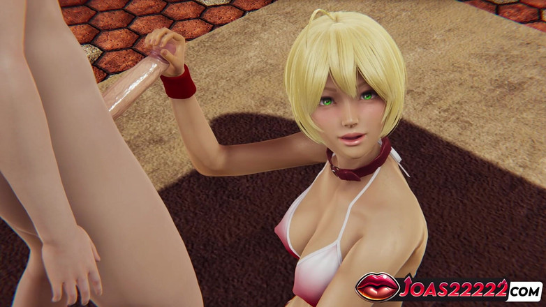 Joas22222: 3D Hentai: blondă anime Fată Mito Ikumi - labă pentru pula...