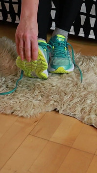 Pantyhose and Running Shoes