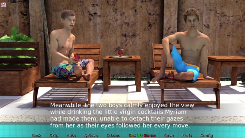 Q Boy: Üvey oğlu ve arkadaşıyla havuz kenarında üçlü seks - project myriam - yaşam...