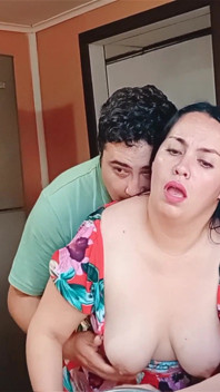 Mom Gets Fucked in the Kitchen by Her Perverted Stepson