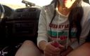 YSP Studio: Quick Car Blowjob and Cum in Mouth - She Swallowed It...