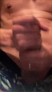 Skinny Guy Uses Both Hands to Stroke His Thick Dick and Drip Cum