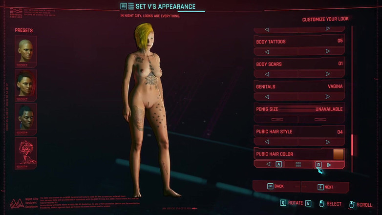 LewdArcade: Cyberpunk 2077 Wejście do Night City Game Play [część 01] Nude Mod zainstalowany...