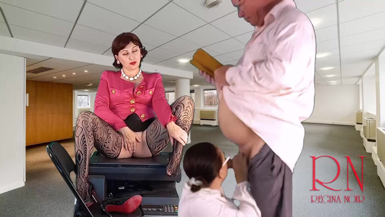 Regina Noir: Sexuelle ausschweifung im büro. Nackte sekretärinnen in orgie. Fick angestellte...