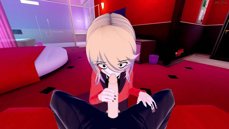 Hentai Smash: Відео від першої особи, трахає Чарлі в готельному номері. Кінчаю їй в рот перед тим, як трахнути її на ліжку. Хентай у готелі Хазбін.