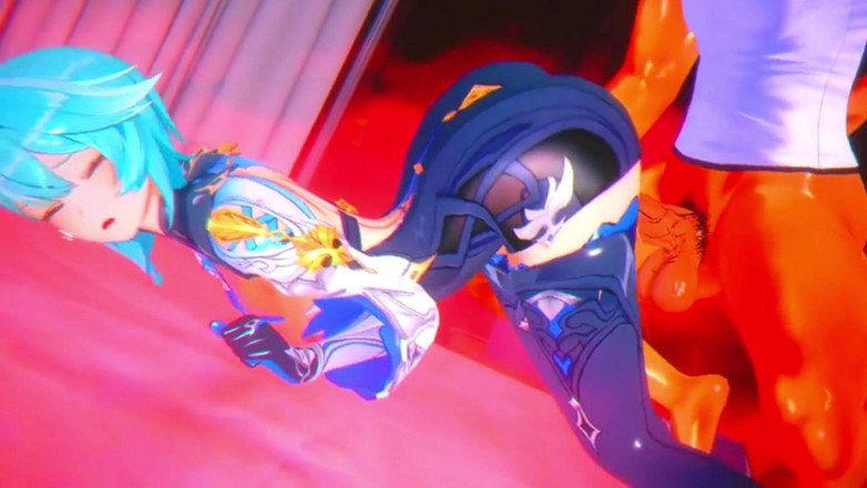 NSFWOtaku: Genshin Impact - intensa sesión de follada de eula - preñadas hardcore...