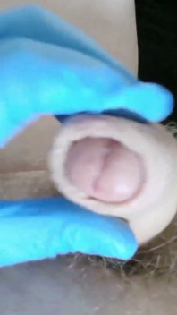 Latex Gloves and Lube Worked a Treat. Spunk, Wank, Toss, Jerk