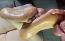 Zsaklin&#039;s Hand and Footjobs: Tălpi frumoase unse cu ulei ejaculează pe picioare