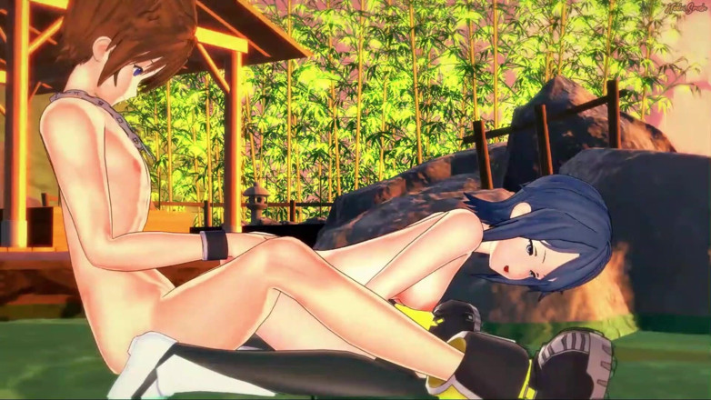 Hentai Smash: Aqua gives Sora a blowjob before getting fucked doggystyle, lets...