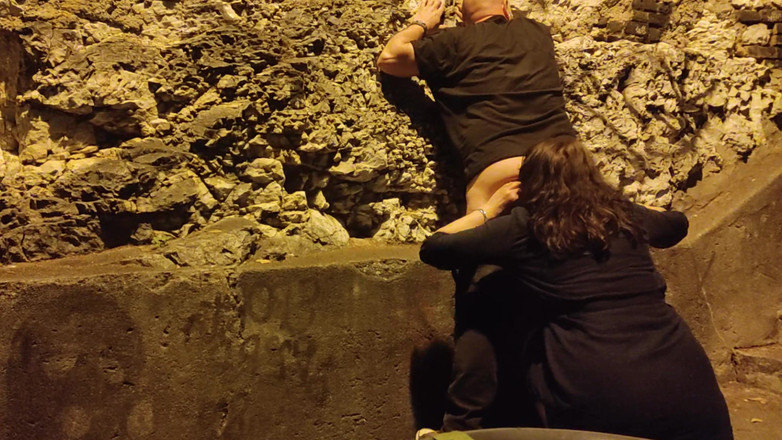 Toilet Mommy: The Hot Girl Tastes the Guy's Ass