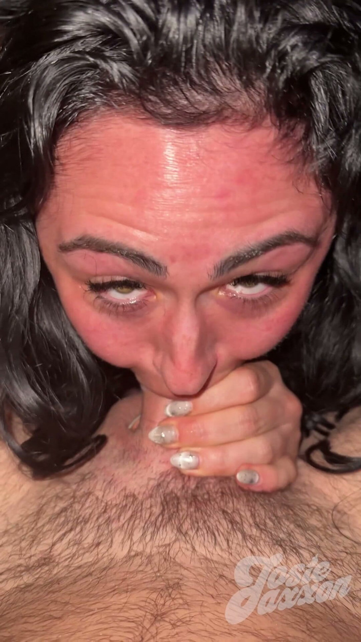Josie Jaxxon: Erstes single-mädchen blowjob mit gesichtsbesamung