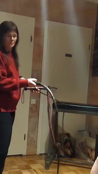 Domlady Mia - Punishment of Terror for the Slave - Whipped on the Stretching Rack and at the Ceiling Bar - Part 3