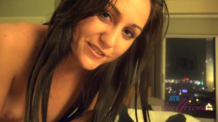 ATK Fans (Girlfriends): Sexy brunette girl with small tits gets anally plowed in...