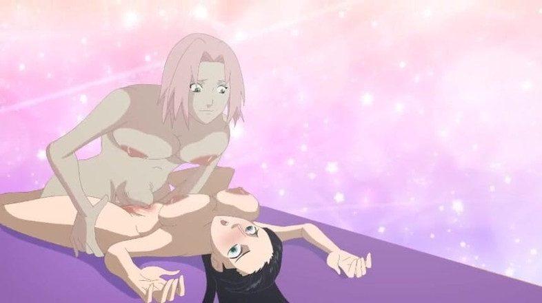 LoveSkySan69Real: Sakura och Sarada Fucks Nico Robin Futanari - Futa Dubbel penetration...