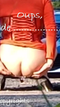 Outdoor Exhibition Pissing and I Jerk off Untill Anal Orgasm by the Road on Car Hood
