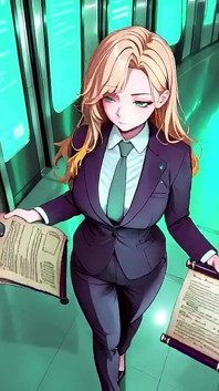 Blonde Boss in Purple Suit! Office Train Private Moments. She's Multitasking with Files While Secretly Adjusting Her Skirt...