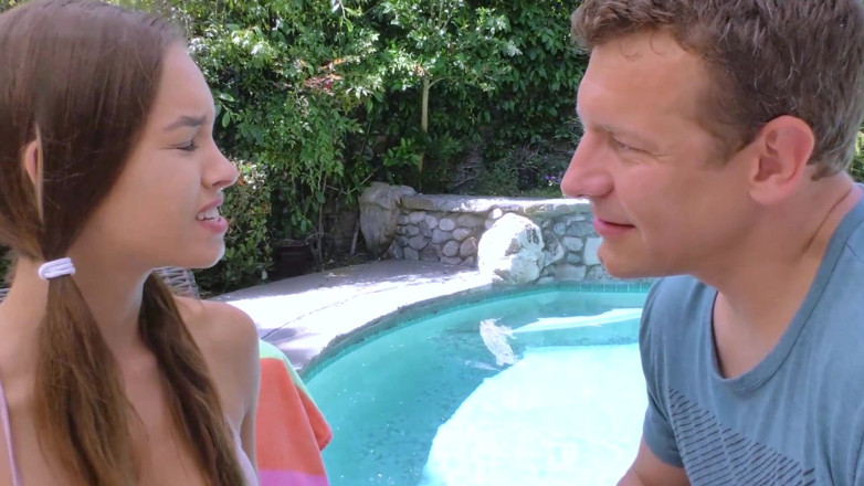 Blazing Teens: Squirting Poolside Slut Drenched in Cum and Juices