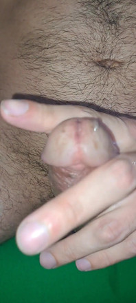 Close-up and Great Cumshot with My Saliva.